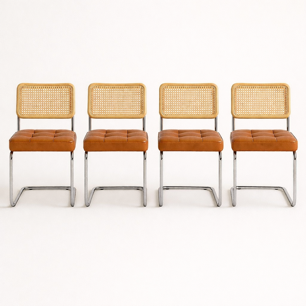 The Elo Rattan Dining Chair — RATTAN & CHROME