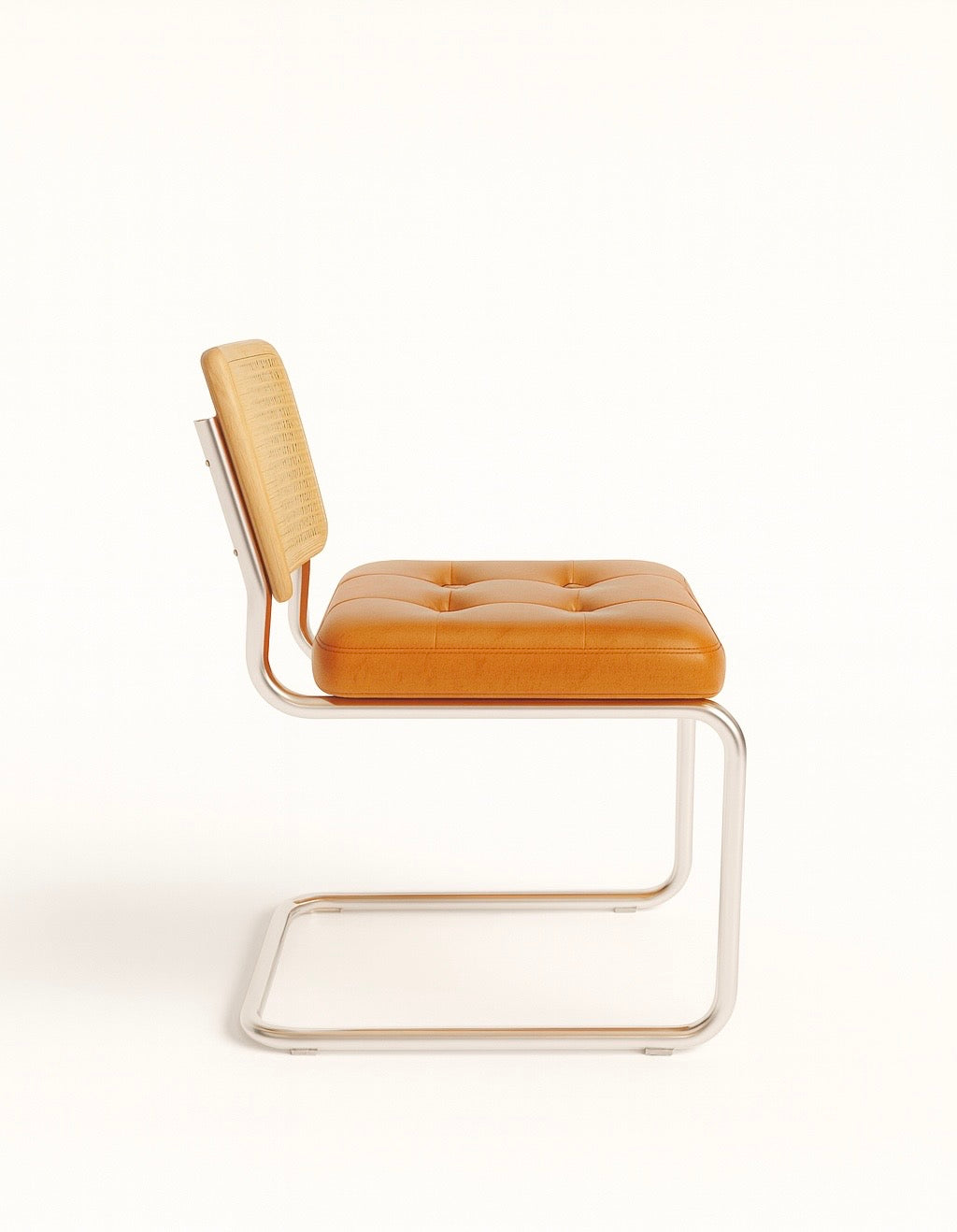 The Elo Rattan Chair — Cognac Leather Edition Set of 2