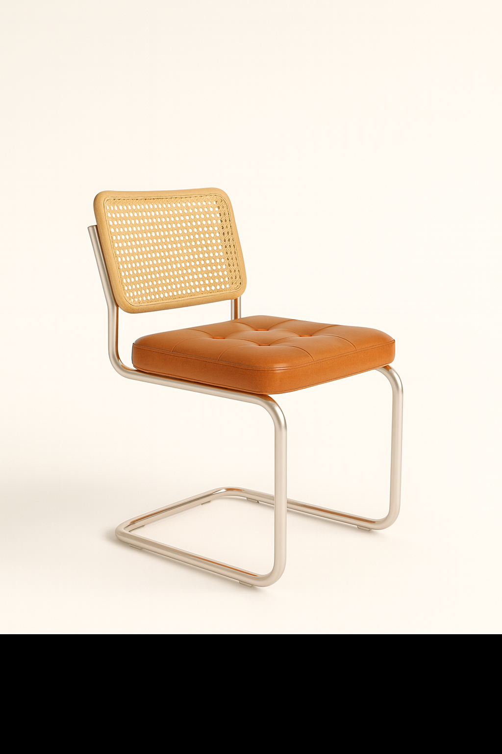 The Elo Rattan Chair — Cognac Leather Edition Set of 2