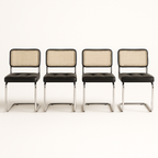 The Omi Rattan Chair — Modern Chrome Frame Set of 4