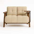 Solid Wood Sofa Bed Living Room Foldable Dual-Purpose Single Sofa Japanese Multi-Function