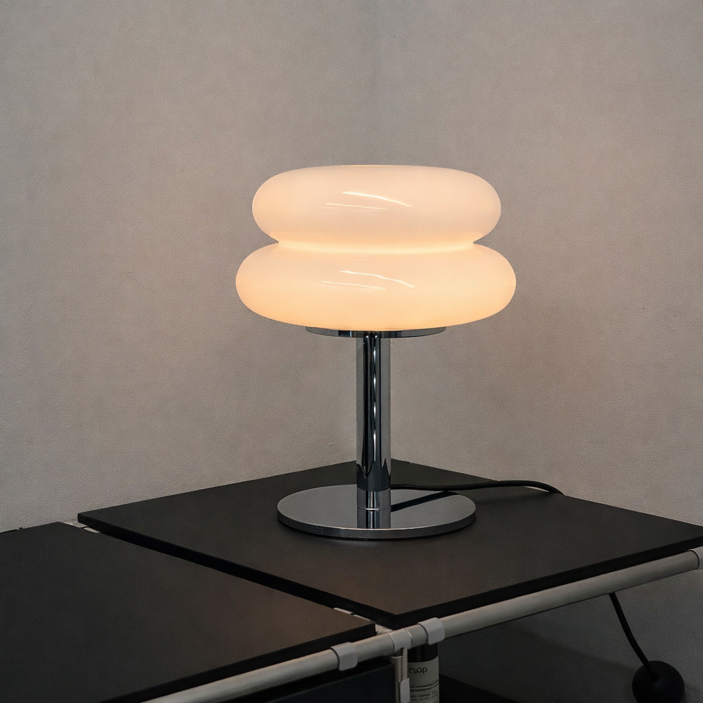 Macaron Glass Table Lamp Trichromatic Dimming Living Room Atmosphere Lamps Eye Protection Night Light Girl Bedroom Bedside Decor