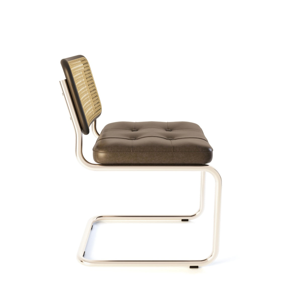 Rattan & Chrome — The Cantilever Dining Chair
