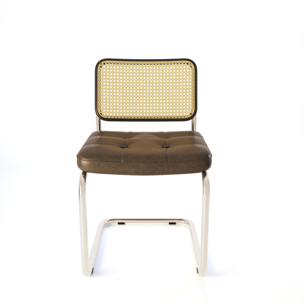 Rattan & Chrome — The Cantilever Dining Chair