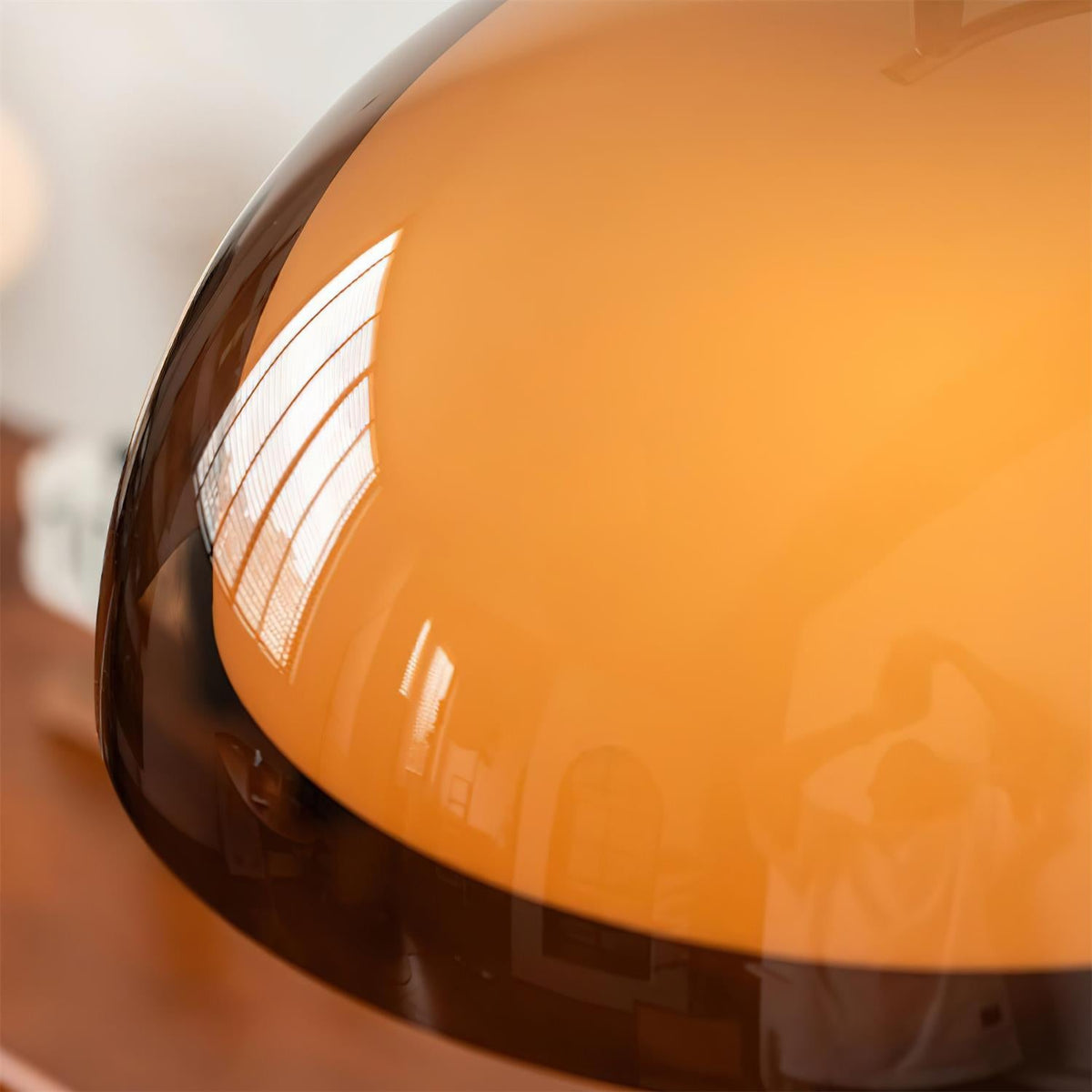 Bauhaus Curved Amber Dome Lamp