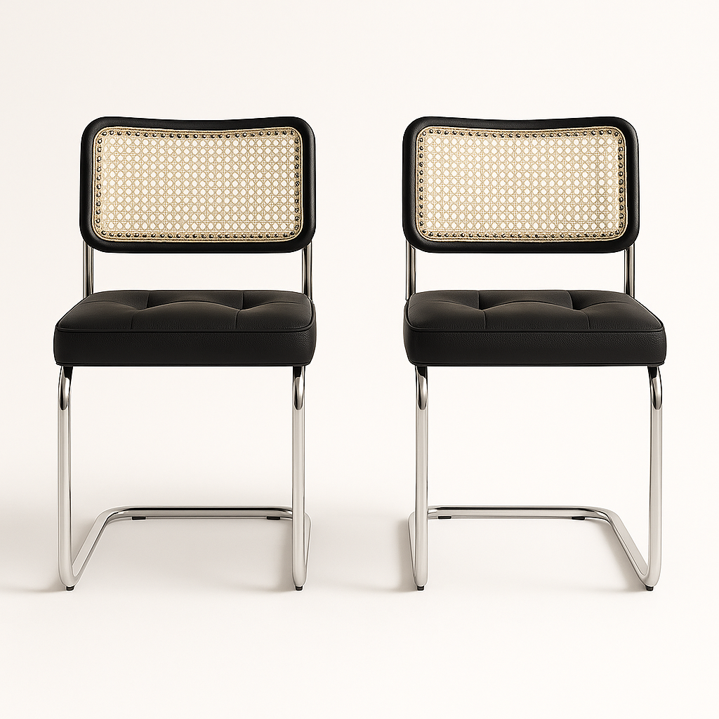 The Elo Rattan Dining Chair — RATTAN & CHROME