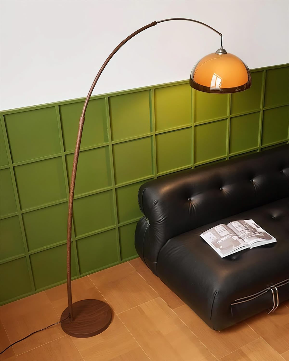 Bauhaus Curved Amber Dome Lamp