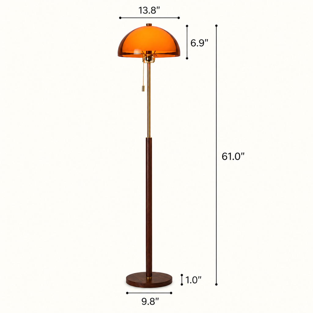 Bauhaus Amber Dome Lamp