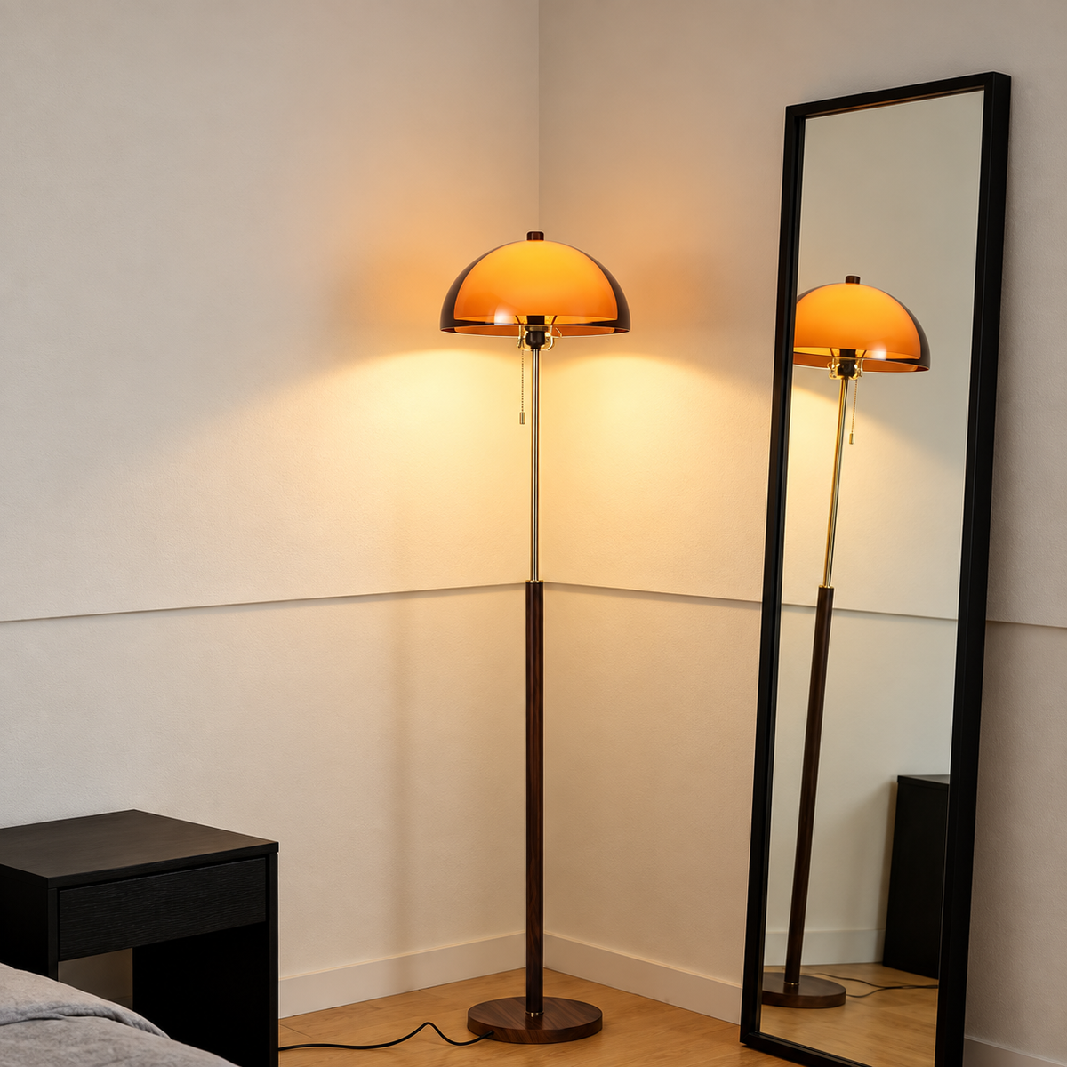 Bauhaus Amber Dome Lamp