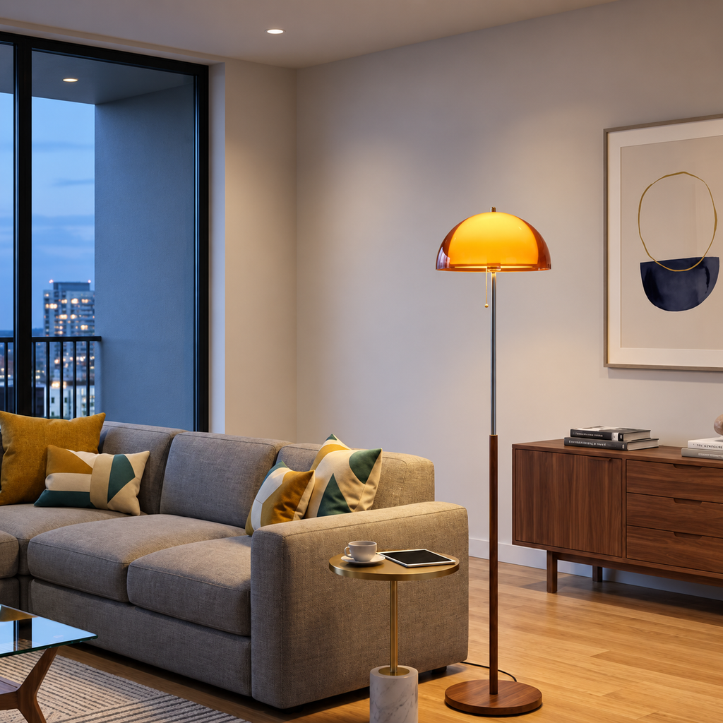 Bauhaus Amber Dome Lamp