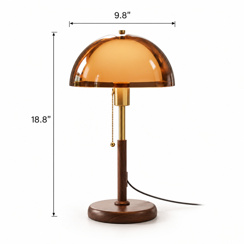 Bauhaus Amber Dome Lamp