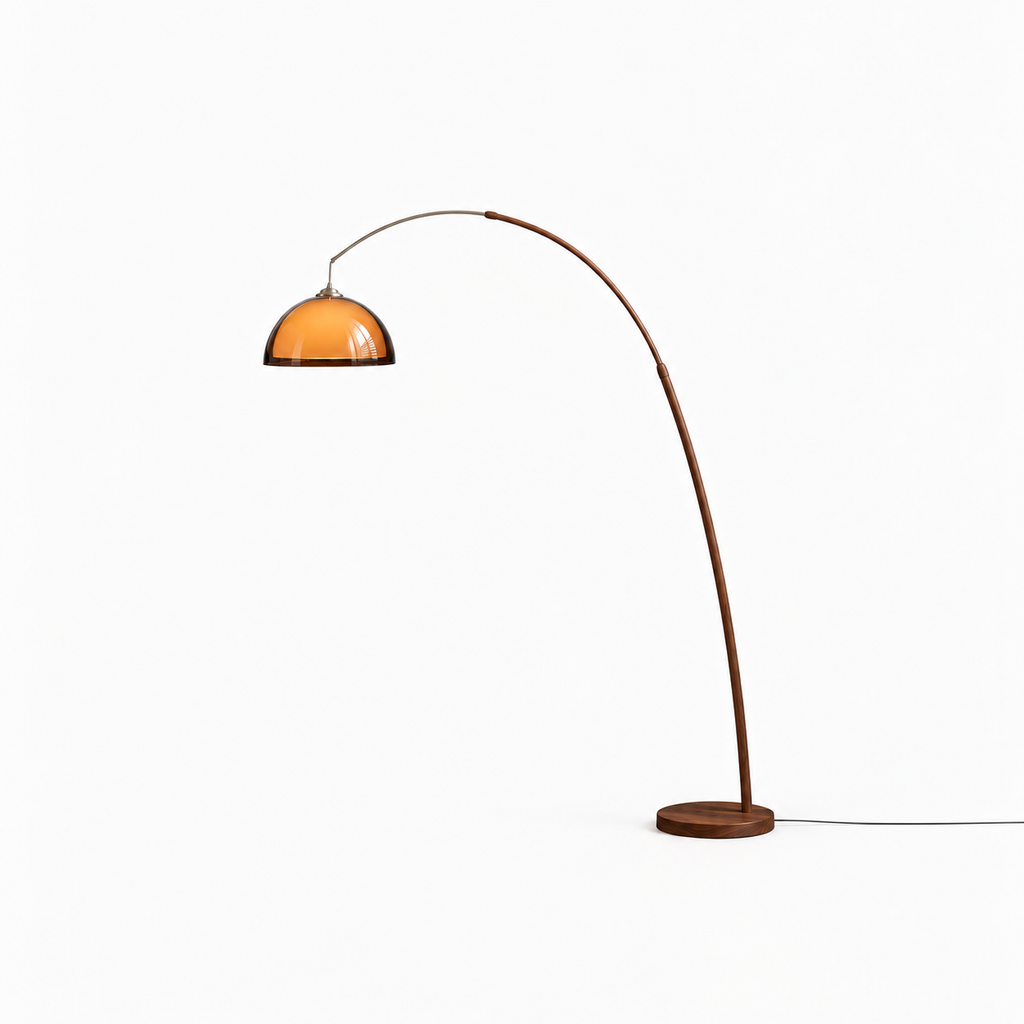 Bauhaus Curved Amber Dome Lamp
