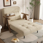 Solid Wood Sofa Bed Living Room Foldable Dual-Purpose Single Sofa Japanese Multi-Function