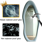 Full Length Mirror, 63" X 24" Wall Mirror, Flannel Wrapped Wood Frame - Wavy Full Body Mirror for Bedroom, Living Room & Cloakro